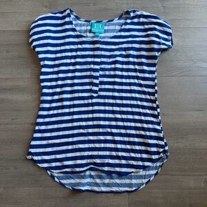 Escapada blue and white striped tunic top - size XS